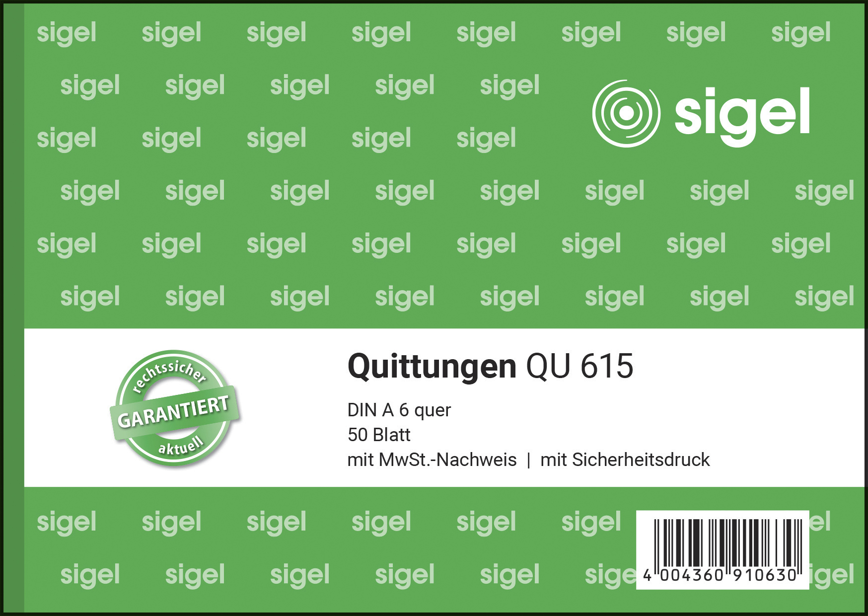 Quittung, A6 q, 50 Bl