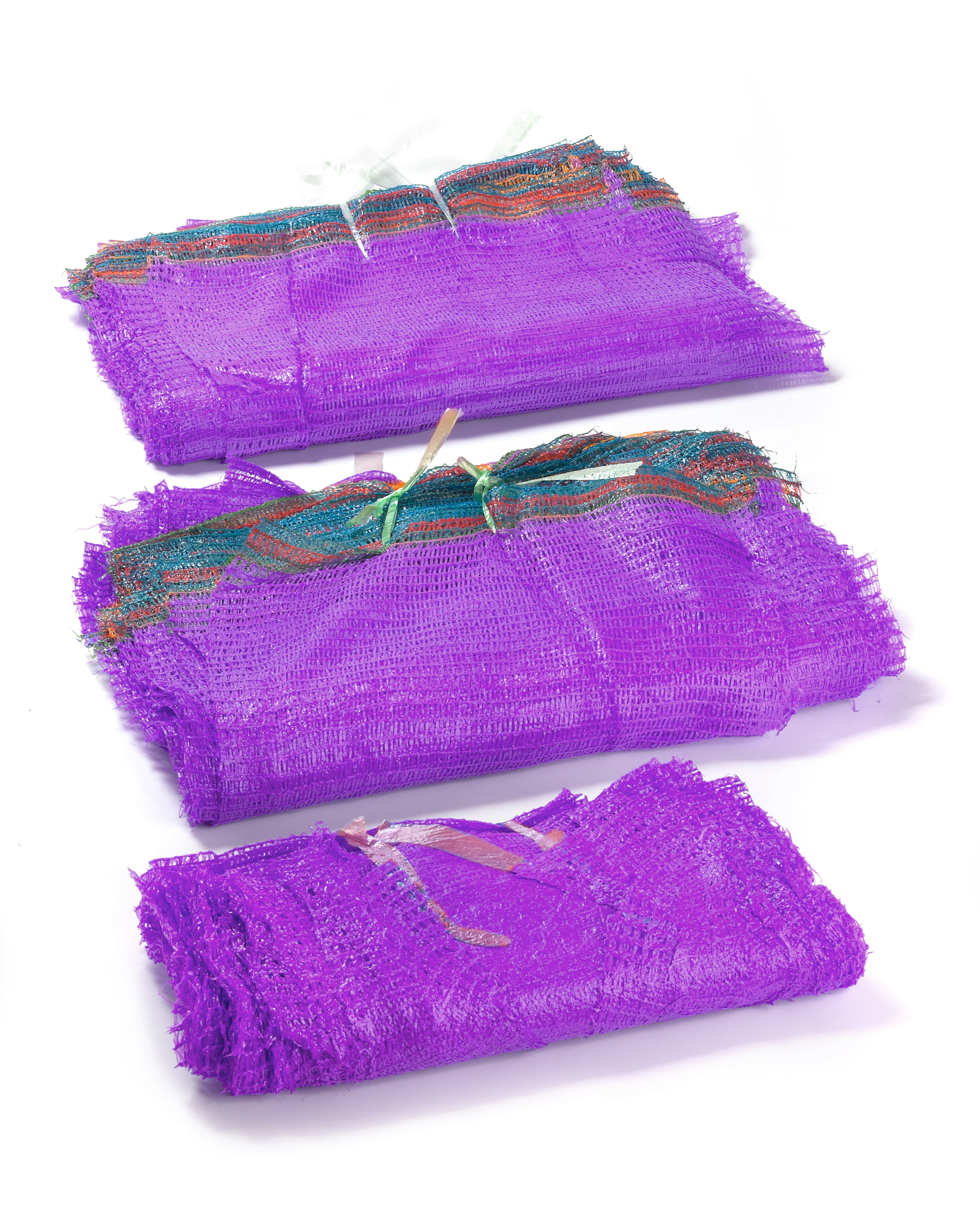 Kohlsäcke mit Zugband, violett, 10 kg/43 x 63 cm