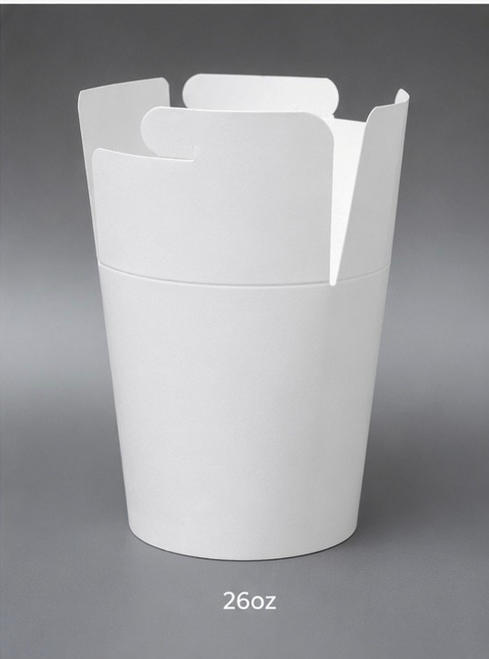 Dönerboxen 26 Oz, 710 ml, weiß ohne Druck